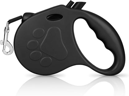 Retractable Dog Leash, 16ft Dog Walking Leash for Small Dogs up to 77lbs, Non-Slip Handle - Black
