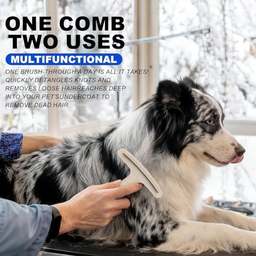 2-in-1 Pet Deshedding&Undercoat Rake Comb for Dogs and Cats - Image 6
