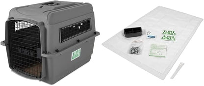 Petmate Sky Kennel Pet Carrier (28 Inch) and Petmate 290300 Kennel Travel Kit