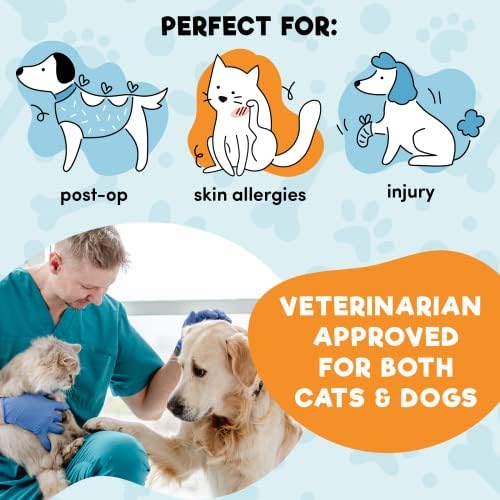 BENCMATE Inflatable Dog Cone Collar Alternative After Surgery Medium+,Orca - Image 4