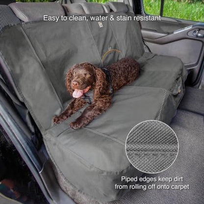 Kurgo Wander Bench Seat Cover, Dog Car Seat Protector, Waterproof & Stain-Resistant, Secure Fit, Charcoal Grey - Image 3