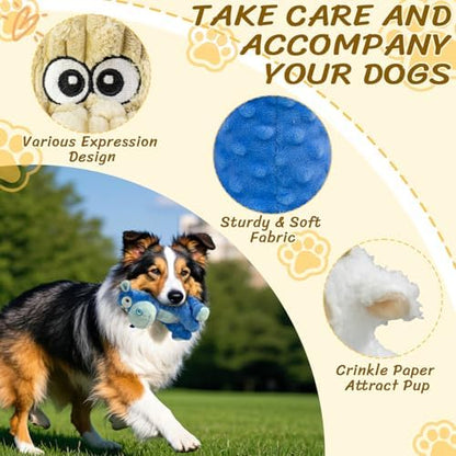 Squeaky Stuffed 3PCS Dog Toys, Chew for Large Medium Small Breeds - Image 2