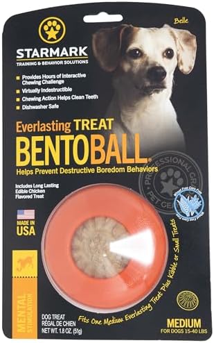 Starmark Everlasting Treat Bento Ball Tough Dog Chew Toy Medium - Image 2