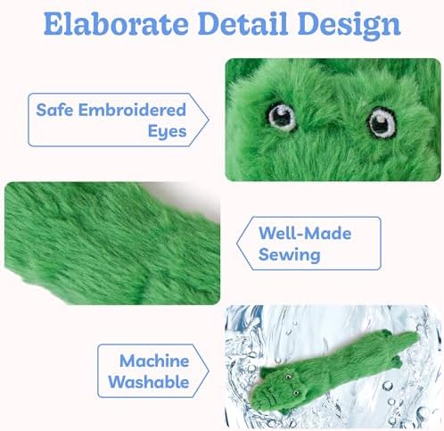 SHARLOVY Dog Squeaky Toys No Stuffing 2 Pack, Plush Crinkle Dog Toys for Large Breed, Durable Doggie Chew Cute Animals Puppy Toy for Teething - Image 4