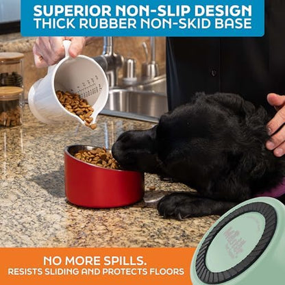 Master Pet Supply Stainless Steel Slanted Dog Cat Food Bowl 16 oz Pistachio - Image 5