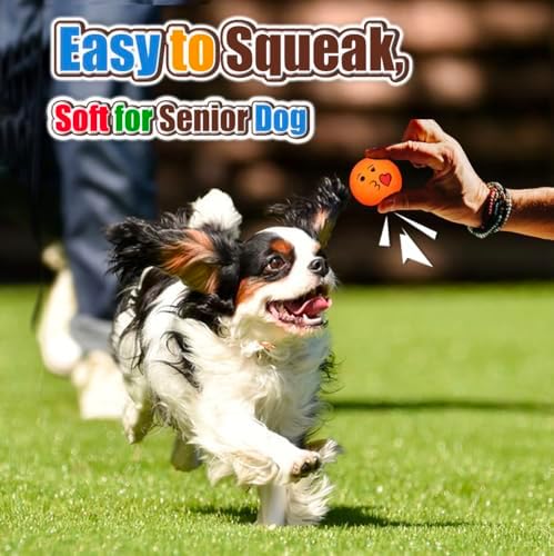 HOLYSTEED Latex Squeaky Dog Balls for Small Dogs, Mini Breed, 2" Round Toys - Image 3