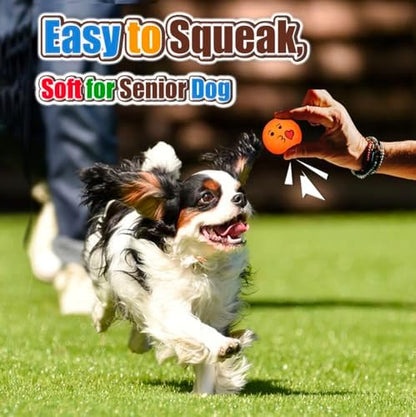 HOLYSTEED Latex Squeaky Dog Balls for Small Dogs, Mini Breed, 2" Round Toys - Image 3