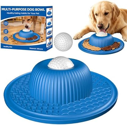Multi-Purpose Silicone Slow Feeder & Lick Mat for Dogs & Cats (Blue) by Unknown
