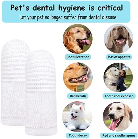 30 PCS Dog & Cat Toothbrush - Washable, Comfortable & Durable 2 Finger Toothbrush Set - Image 2
