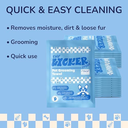 PWP1007A-20SET Dog Bath and Grooming Towels, Ultra-Absorbent & Soft Pet Wipes for Paws, Body and Butt, Hypoallergenic & Cruelty-Free, Alcohol-Free, 5.1" x 7.1", 20 Count - Image 5