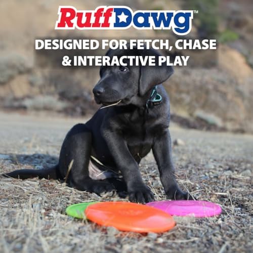 Ruff Dawg K9 FlyerJR – Durable, Flexible Flying Disc Dog Toy for Fetch – Safe for Teeth & Gums – High-Visibility Neon Colors – Ideal for Outdoor Play & Exercise - Image 6