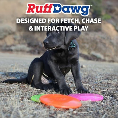 Ruff Dawg K9 FlyerJR – Durable, Flexible Flying Disc Dog Toy for Fetch – Safe for Teeth & Gums – High-Visibility Neon Colors – Ideal for Outdoor Play & Exercise - Image 6