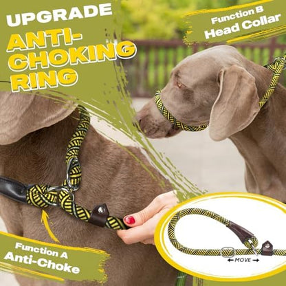Fida Durable Slip Lead Dog Leash, 6 FT x 3/8" Dog Training Leash, Yellow - Image 3