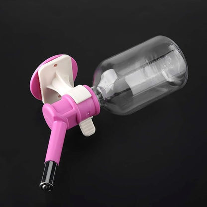 Dog Water Bottle, Portable Pet Hanging Drinking Bottle Water Dispenser Cat Water Bottle Dog Water Dispenser Plastic + Stainless Steel for Dogs, Cats, Rabbits, Hamsters