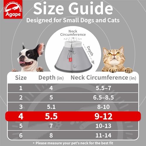 Agape Soft Dog Cone for Small Dogs & Cats, Recovery Collar to Stop Licking - Image 2