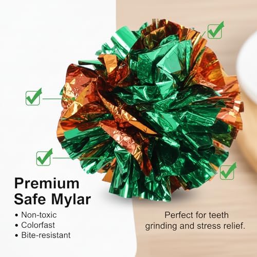 Crinkle Balls Cat Toys, 4 Pcs 3.54 Inch Cat Toys for Indoor Cats, Shiny Mylar Colorful Cats Pounce Chase Toy Attract Kitten to Swat, Interactive Toy for Kittens to Kill Time and Keep Fit - Image 5
