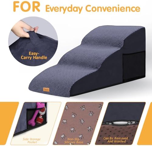 Topmart High Density Extended Foam Dog Ramp&Steps 3 Tiers,15.7" High - Image 4