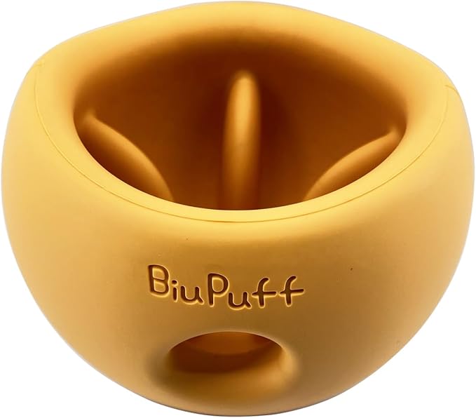 Treat Dispensing Dog Toy & Slow Feeder Bowl, Interactive Puzzle and Mental Toy for Anxiety Relief,Chase Play, and Use as Freezable Lick Bowl (Vibrant Orange, Medium 498g)