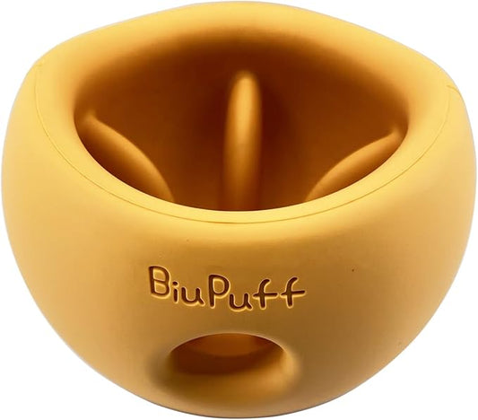 Treat Dispensing Dog Toy & Slow Feeder Bowl, Interactive Puzzle and Mental Toy for Anxiety Relief,Chase Play, and Use as Freezable Lick Bowl (Vibrant Orange, Medium 498g)
