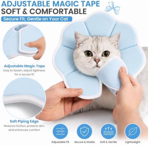 Avont Cat Cone S Adjustable Soft E-Collar, Blue - Image 3