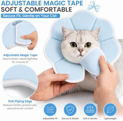 Avont Cat Cone S Adjustable Soft E-Collar, Blue - Image 3