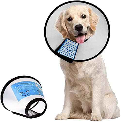 Supet Dog Cone Collar Adjustable After Surgery, Comfortable Pet Recovery Collar & Cone for Large Medium Small Dogs, Elizabethan Dog Neck Collar Plastic Practical by Supet
