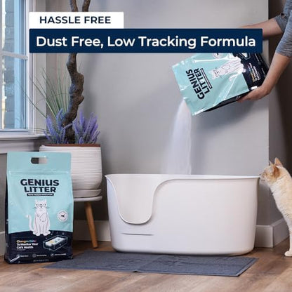 Genius Litter Health Monitoring Cat Litter, Featured on Shark Tank, Lightweight Crystal Silica Gel, Non Clumping, Dust Free, Low Tracking, Odor Control for Indoor Cats and Kittens, 3 Bag (18lb) - Image 3