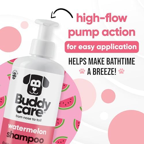 Watermelon Dog Shampoo by Buddycare | with Aloe Vera and Pro Vitamin B5 (50.72oz) - Image 6