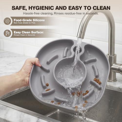 2-in1 Slow Feeder & Gravity Water Bowl, Fits Standard Plastic Water Bottles - Image 5