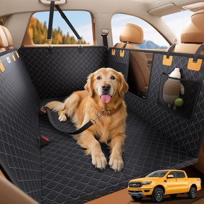 Lamicall Dog Car Seat Cover for Back Seat with Hard Bottom for Truck XL by Lamicall