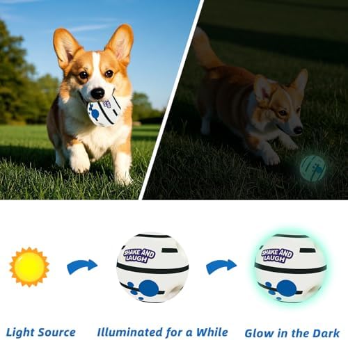 Glow in The Dark Dog Toys Ball, L, 3.94 in (10 cm) - Image 6