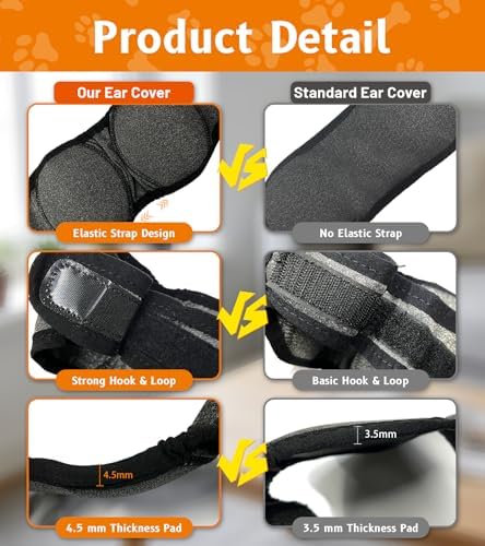 Dog Ear Covers, Elastic Wrap for Noise-Sensitive Dogs, Small 10-15 Inch - Image 2