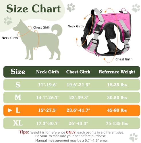 VavoPaw Heavy Duty Tactical Dog Harness for Large Dogs, No Pull Adjustable - Image 2