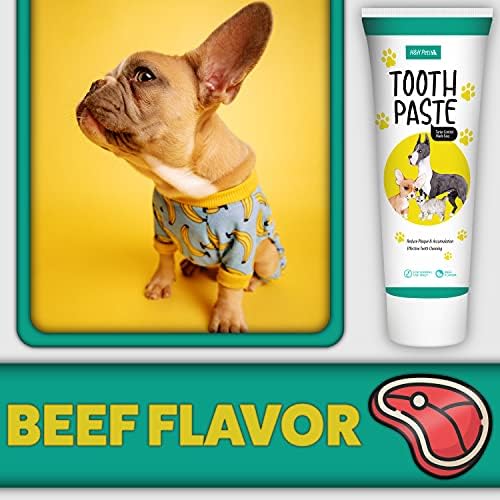 H&H Pets Dog Toothbrushes and Toothpaste Best Professional Cats & Dogs Finger Dental Brush, Dog Brush Set, Perfect for Dogs and Cats, Dog Supplies - Size Small 4 Count 3.5 Oz Toothpaste (100g) - Image 2