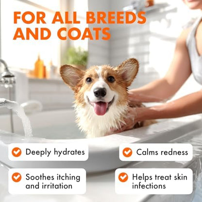 Puppy Shampoo and Conditioner Set Hypoallergenic, Tearless, pH Balanced Dog Shampoo for Puppies Oat Milk, Chamomile & Prebiotics Puppy Shampoo for Sensitive Skin Sulfate Free, Paraben Free 2×10 fl oz - Image 4
