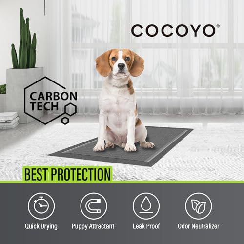 COCOYO Charcoal Dog Pee Pads, Dog Training Pads Giant Size, 35“x40” 30Count - Image 2
