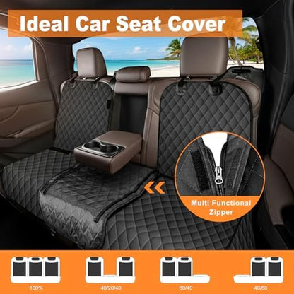 NECKORY Dog Car Seat Cover for Back Seat, Fits Cars/SUVs/Trucks, M-Black - Image 7