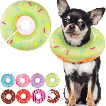 Cat Cone Collar Soft, Cute Cat Donut Collar After Surgery, Adjustable Kitten Recovery Cones to Stop Licking, Lightweight Neck Elizabethan Collars for Cats Kittens (Green, Large) by Unknown