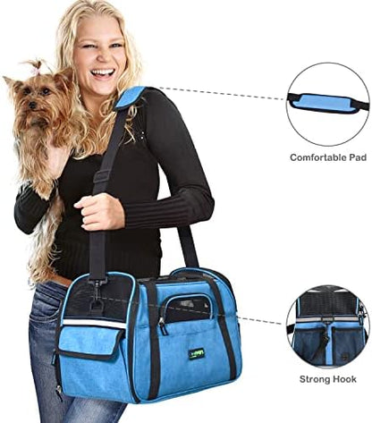 JESPET Soft-Sided Airline-Approved Dog & Cat Carrier Travel Bag - Image 3