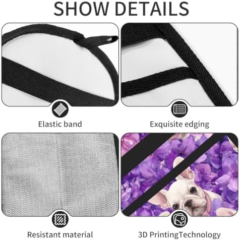 White French Bulldog Purple Floral Pet Hair Removal Glove For Cats Dogs - Image 5