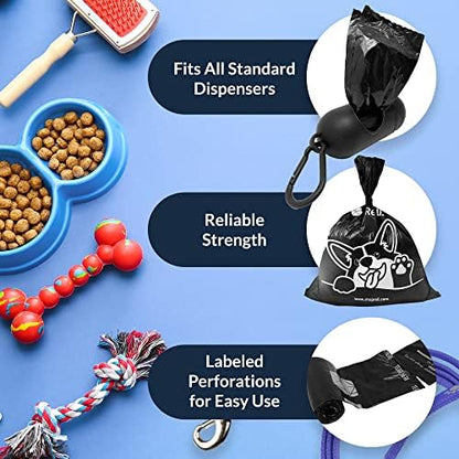 Reli. Dog Poop Bags w/Holder (360 Pack - 24 Rolls) | Leash Clip Dispenser - Image 4