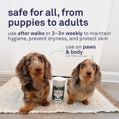Petpost Large Paw Wipes for Dogs | 70 Count Dog Paw Cleaner Wipes with Aloe Vera, Witch Hazel & Cocoa Butter | Gentle Pet Wipes for Paws | Ultra Soft Cotton Pads - Image 5