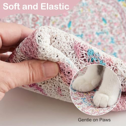 Glittme Cat Litter Mat, 40"x30" Non-Slip Washable Trapping Mat for Cats - Image 4