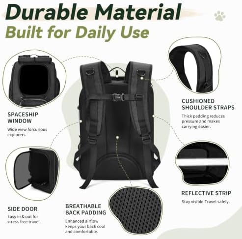 Apollo walker Cat Carrier Backpack for Small-Medium Cats,Dogs - Image 7