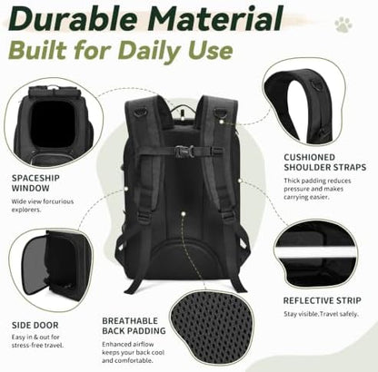 Apollo walker Cat Carrier Backpack for Small-Medium Cats,Dogs - Image 7