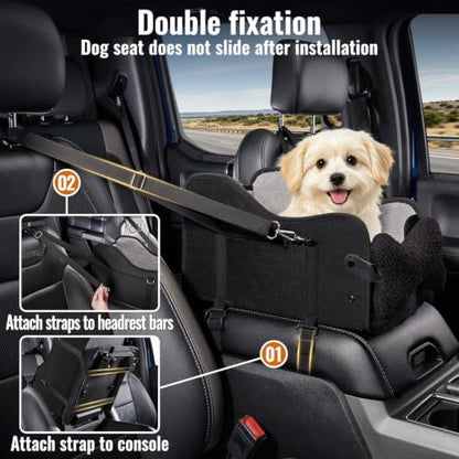 MAXFUT Center Console Dog Car Seat for Small Dogs,for Car/SUV/Small Truck - Image 4