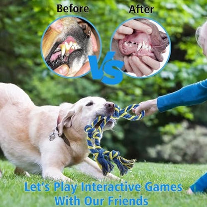 Rope Toy for Dogs，Large Dog Rope Toys for Aggressive Chewers, Heavy Duty Dog Toys for Large Medium Breed, Indestructible Tough Chew Toys Tug of War Dog Toy Cotton Rope for Teeth Cleaning - Image 5