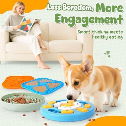 KIPRITII Dog Enrichment Toys with Lick Mat, Puzzle Toy & Slow Feeder - Image 6