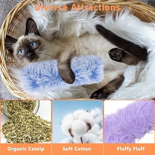 3 Pack Catnip Toys,Soft and Durable Cat Pillows Toys, Funny cat Toy - Image 2