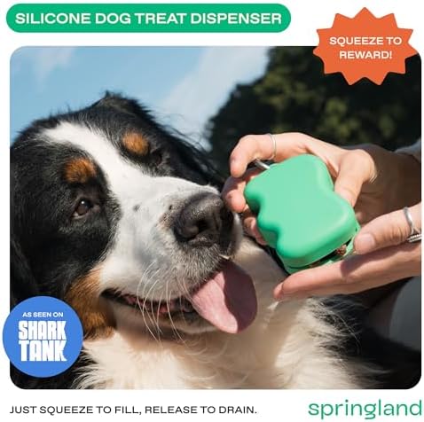 Springland Silicone Dog Training Treat Pouch for Leash, Green - Image 2